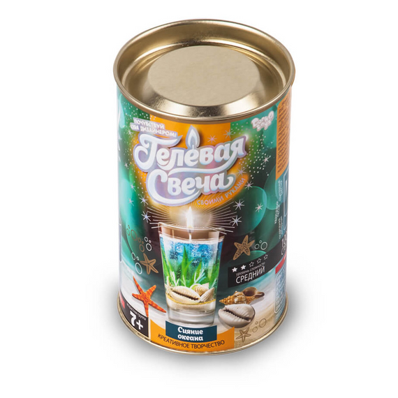 Гелевая свеча своими руками GS-01 в тубусе Сияние океана