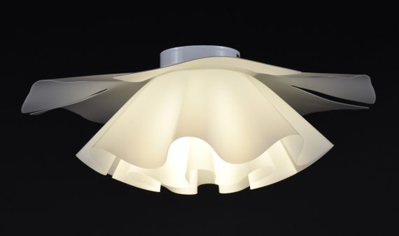 Люстра стельова на 1 лампочку 27929 Білий 21х50х50 см. | Зображення 2