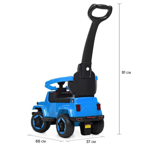 Каталка-толокар Spoko (Споко) SP-219 2в1 з батьківською ручкою синій (42400193) | Зображення 4