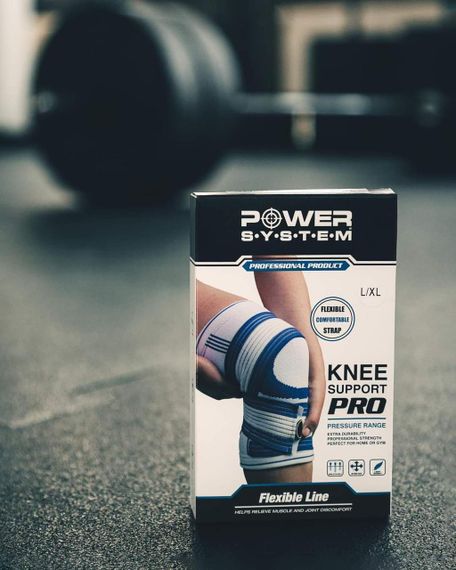 Наколінник Power System PS-6008 Knee Support Pro Blue/White (1шт.) S/M | Зображення 6