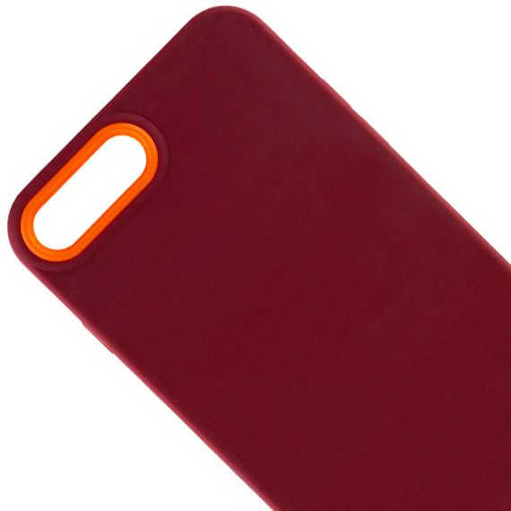 Чохол TPU+PC Bichromatic для Apple iPhone 7 plus / 8 plus (5.5") Силікон, Brown burgundy / Orange | Зображення 1