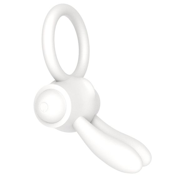 Ерекційне кільце - Power Clit Cockring Rabbit White | Зображення 4