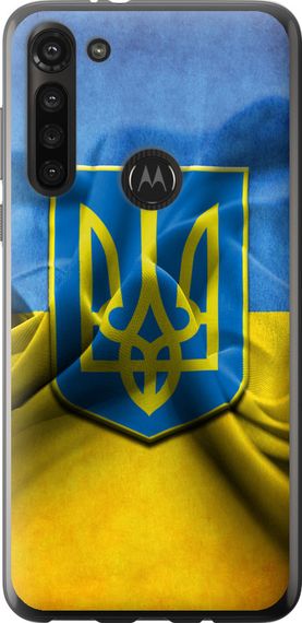 Чехол на Motorola G8 Power Флаг и герб Украины 1 "375u-1940-17620"