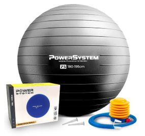 М'яч для фітнесу (фітбол) Power System PS-4013 Ø75 cm PRO Gymball Black (4013BK-0)