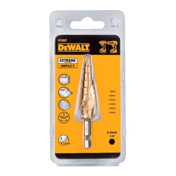 Свердло по металу 6-18мм EXTREME IMPACT, східчасте DeWALT DT5027 | Зображення 1