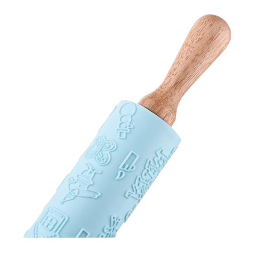 Качалка для тіста 43,5см силікон/дерево блакитний AR2316T Tasty baking Ardesto | Зображення 1