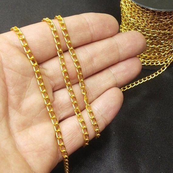 Декоративные цепи, цвет золото 1,0 мм | Зображення 3