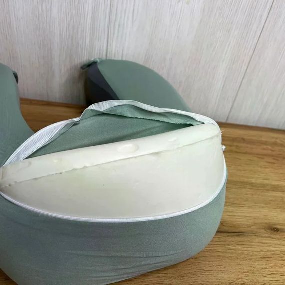 Подушка для шиї U-подібна Memory Foam 28×26×12 см • Дорожня подушка з ефектом пам’яті для сну, відпочинку, поїздок, літака, авто та офісу | Зображення 5
