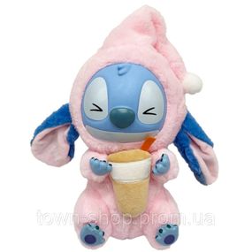 Детская мягкая игрушка-брелок "Стич с колпаком" STITCH(Pink) 26 см