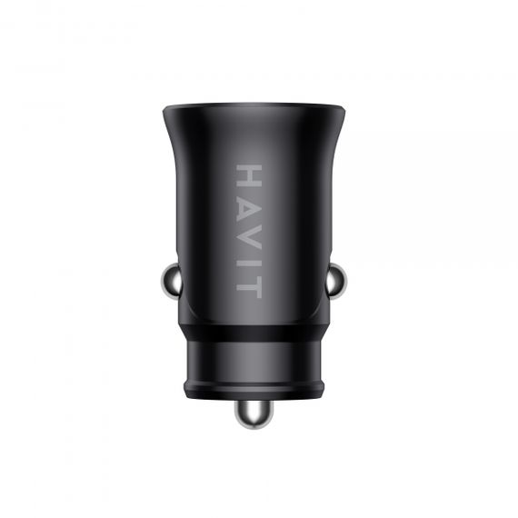 Автомобільний зарядний пристрій HAVIT HV-CC2022 20W USB+USB-C Black | Зображення 1