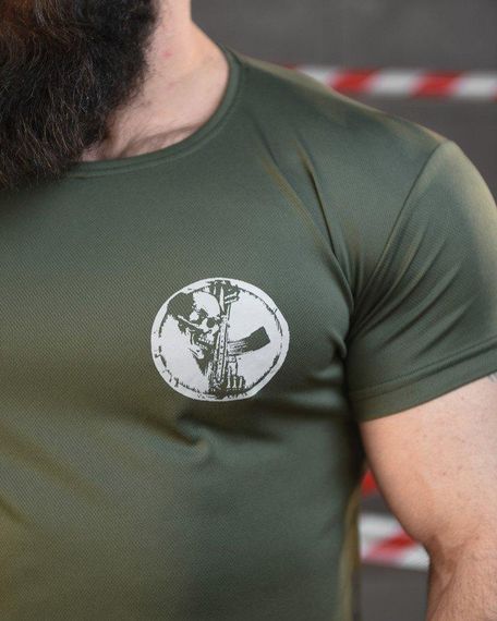 Тактична волога відвідна футболка SABUR скелет олива НП5205 | Зображення 4