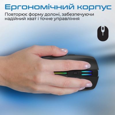 Мышка Promate Kitt Wireless Black (kitt.black) | Зображення 1