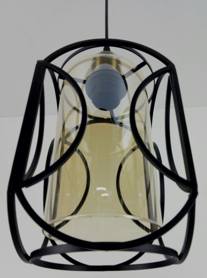 Люстра підвісна LOFT на 1 лампочку 25062 Чорний 35-100х15х15 см. | Зображення 3