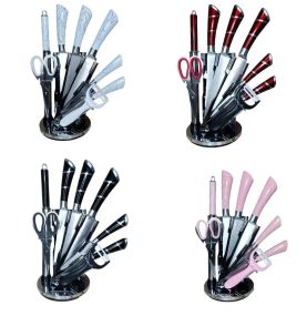 Набір столових ножів+ножиці+чистка 9 предметів