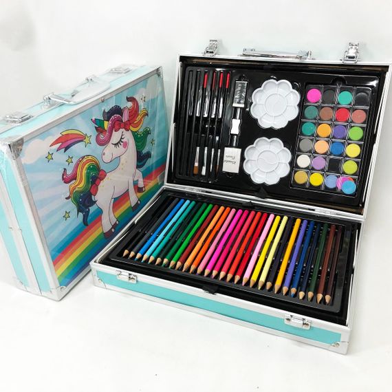 Дитячий художній набір для малювання, Дитячий творчий набір для творчості в алюмінієвій валізі DS-69 | Зображення 9