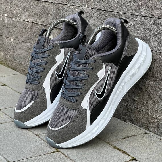 Кросівки Nike матеріал текстиль/замш колір сірий, білий | Зображення 1