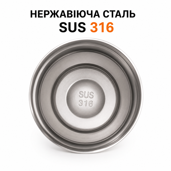 Термокружка з трубочкою та ручкою 1 л (1000 мл) з нержавіючої сталі 316 — вакуумна термопляшка для авто, спорту та подорожей | Зображення 2