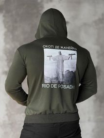 Худі maklin посадка олива ВТ5066