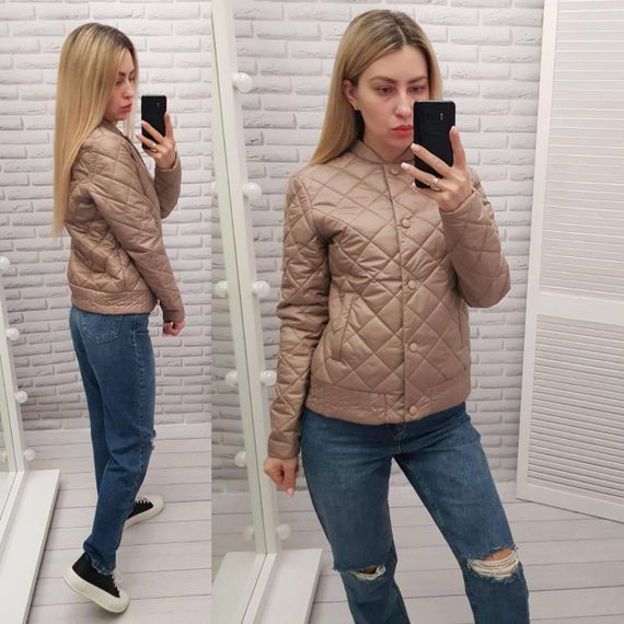 Куртка з ефектом стьобання, арт.310, кава з молоком | Зображення 9