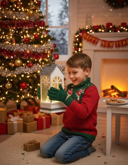 Новорічний нічник-ліхтар з ефектом метелика XMAS WDL-24074B (47704-10099_818) | Зображення 6