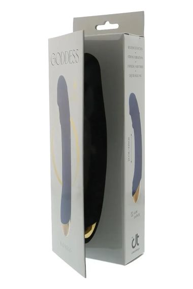 Вибратор с функцией нагрева и рельефом Dream Тoys Goddess Collection Atlas синий Sex Aura | Зображення 6