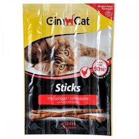 Ласощі GimCat для котів палички з м_ясом птиці 4 шт по 5 г