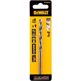 Свердло по металу 8мм EXTREME Black & Gold DeWALT DT20526