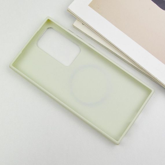 TPU чохол Bonbon Metal Style with MagSafe для Samsung Galaxy S24 Ultra Білий / White | Зображення 3