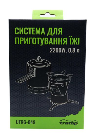 Система для приготування їжі Tramp 0,8л olive, Кемпінгова система з пальником та казанком трамп | Зображення 5