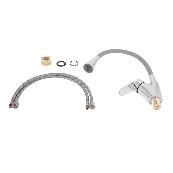 Смеситель для кухни Lidz Tani 007F3 с гибким изливом (k40) LDTAN007F3GCR31869 Chrome/Grey | Зображення 7