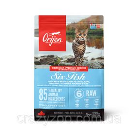 Сухой корм для котят и котов Orijen Six Fish Cat & Kitten с рыбой 1.8 кг o28118