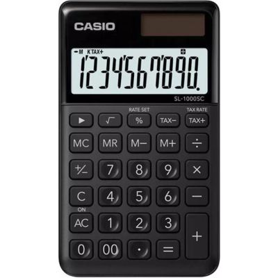 Калькулятор Casio SL-1000SC-BK-W-EP, черный (CALC-CAS-SL-1000SC-B)