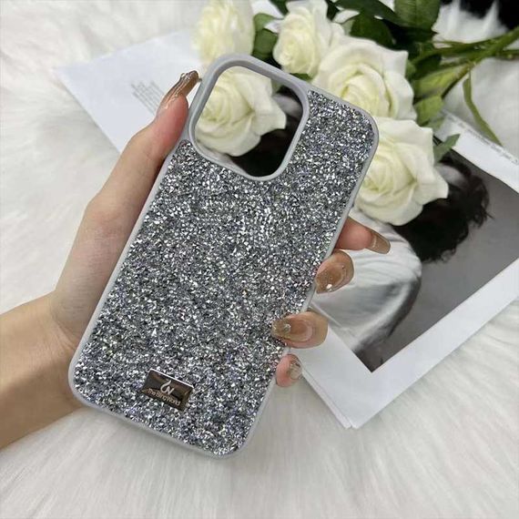 TPU чехол Bling World Rock Diamond для Apple iPhone 12 Pro Max (6.7") Серебряный | Зображення 1