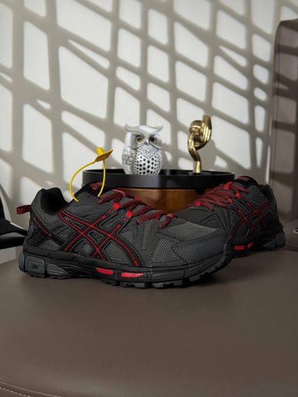 Кросівки ASICS Gel-Kahana 8 GTX All Black Grey Red весна / осінь A4539 44 | Зображення 6