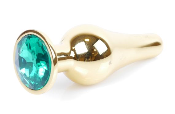 Анальний затор Boss Series - Jewellery Gold BUTT PLUG Green, BS6400069 Sex Aura | Зображення 2