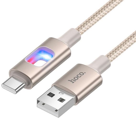 Дата кабель Hoco U144 New USB to Type-C 3A (1.2m) Gold | Зображення 2