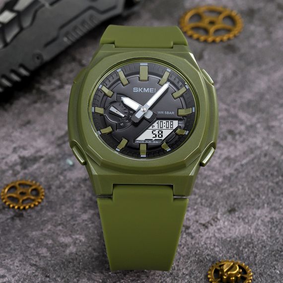 Skmei 2091AGWT Army Green White | Зображення 3