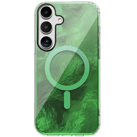 Чехол TPU Shiny Mountain (MagFit) для Samsung Galaxy S25 FE Green