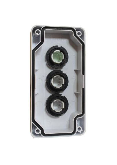 Пост кнопковий ХВ2-В313 "ПУСК-СТОП-ПУСК" 1NO+1NC+1NO зелена червона чорна "I-0-II" Ny95505559 | Зображення 1