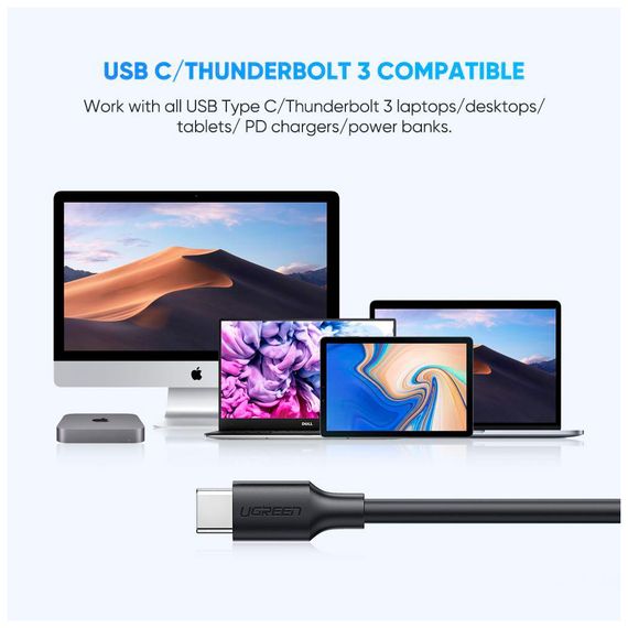 Дата кабель USB-C 3.1 to Micro USB 3.0 1.0m 3A US312 black Ugreen (20103) | Зображення 5