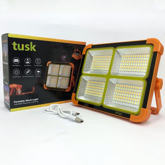 Потужний ліхтар - прожектор із сонячною панеллю та функцією Power bank Solar LED light WR-188 12000 mAH | Зображення 1