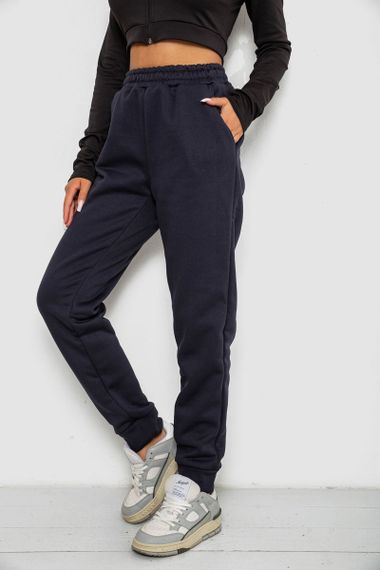 Спортивные штаны женские на флисе, цвет темно-синий, 238R58641-1 | Зображення 2