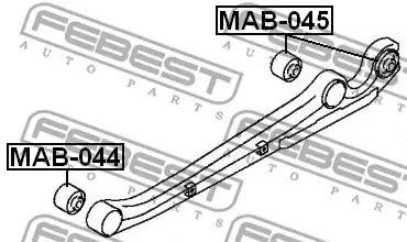 Сайлентблок рычага MITSUBISHI PAJERO, FEBEST (MAB045) | Зображення 1