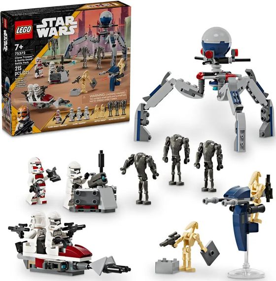 Конструктор LEGO LEGO Star Wars Клони-піхотинці й Бойовий дроїд. Бойовий набір (75372) | Зображення 1