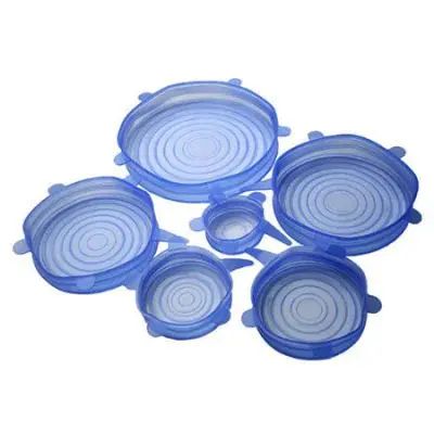 Набор силиконовых крышек, пленок для хранения продуктов Silicon Lids 6 штук | Зображення 3