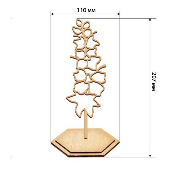 Набор для витражной живописи по номерам "Дельфиниум" FDSGK-020 | Зображення 1
