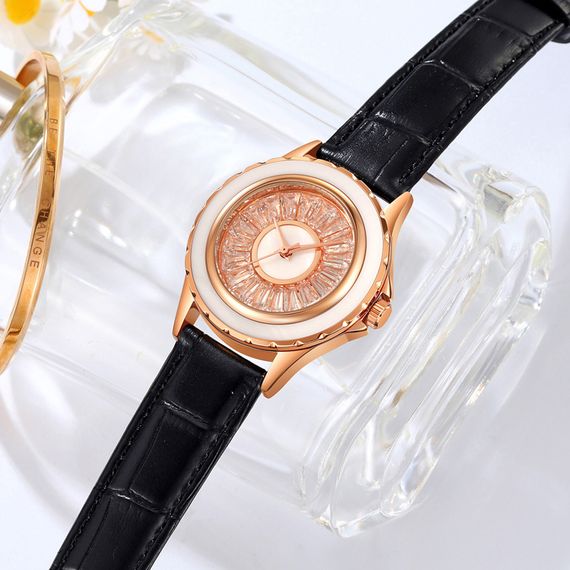 Класичний жіночий годинник Skmei 2172RGBK Rose Gold-Black | Зображення 4