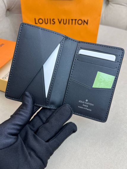 Кардхолдер чорний Louis Vuitton Aerogram Black k424 | Зображення 4