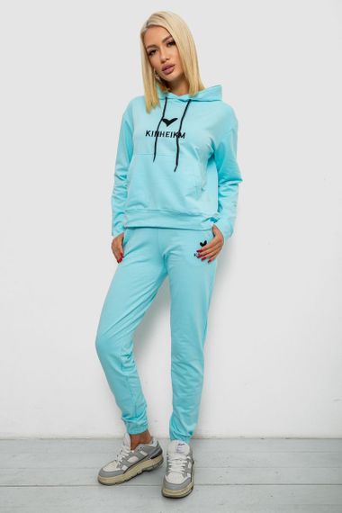Спортивный костюм женский двухнитка, цвет голубой, 214R1419-007 | Зображення 2