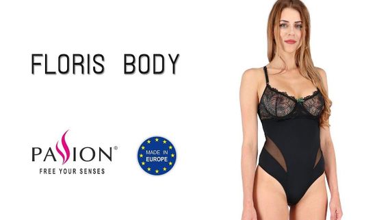 Боді Passion Exclusive FLORIS BODY L/XL, black Sex Aura | Зображення 3